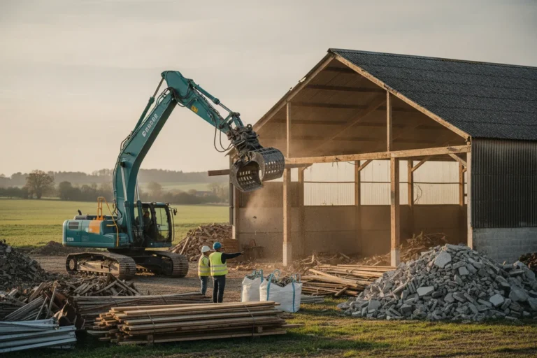 Démantèlement de bâtiment agricole à Niort : récupération et valorisation